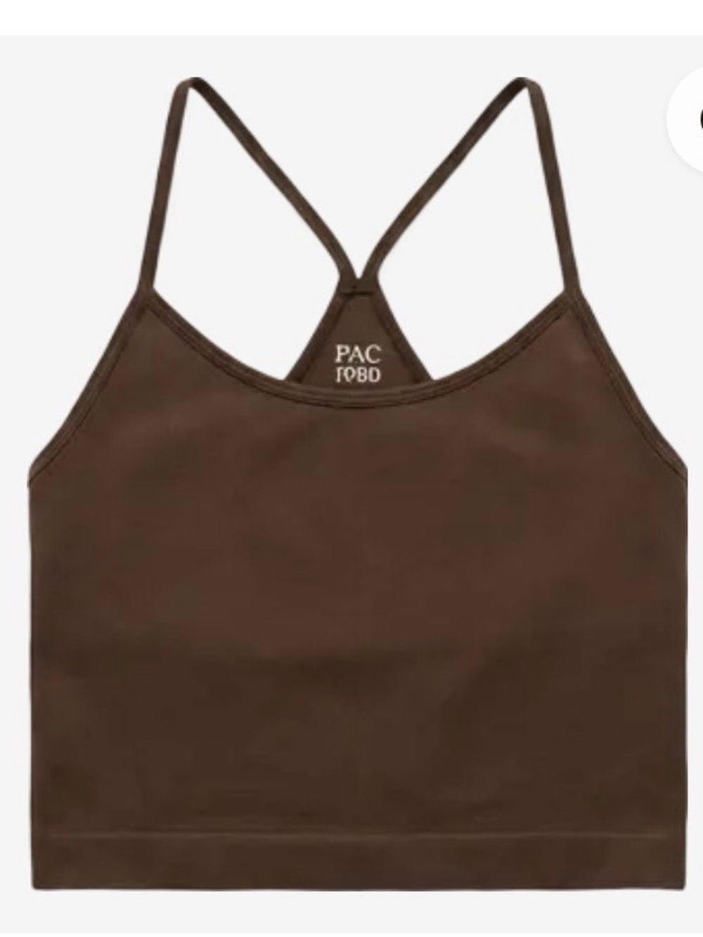 PacSun Chocolate Brown Strappy Cropped Tank Top
